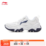 李宁红糖丨运动鞋女鞋复古老爹鞋减震百搭厚底鞋增高休闲鞋 【25年新款】白/银色(128款)-6 38