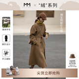 麦檬【麦檬2980人生大衣】明星同款MM秋冬驼色100羊毛双面毛呢大衣女 驼色（戗驳领）599A170681 S 155/80A（105-120斤）