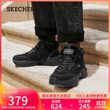 斯凯奇（Skechers）女鞋春加绒厚底老爹鞋中帮雪地靴防滑休闲鞋167338