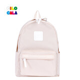 CILOCALA双肩包女M+号登山包校园电脑包大容量旅行包上班出游背包帆布书包 MILKY-奶白M+中号