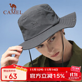 骆驼（CAMEL）渔夫帽男女夏季薄款大头围防晒遮阳太阳帽子大帽檐遮脸大沿帽