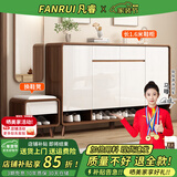 凡睿实木鞋柜家用门口换鞋凳一体靠墙可定制入户鞋柜大容量鞋架 【深胡桃+白】160长鞋柜+换鞋凳