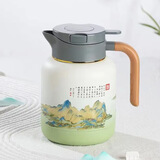 尚明（SAMADOYO）家用焖茶壶焖泡壶保温泡茶壶闷壶大容量养生壶覆钛内胆白茶焖茶具 千里江山壶（覆钛内胆）