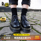 马丁博士（Dr.Martens）1461 Bex秋新款爆款通勤光面皮小厚底皮鞋 黑色 37