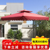 野人谷户外遮阳伞庭院伞大广告伞太阳伞2.5米罗马伞保安岗亭摆摊伞