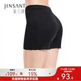 金三塔真丝安全裤春夏防走光女士真丝基础打底安全裤 黑色7100 M
