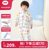 良良（liangliang）婴儿睡袋夏季空调房防踢被宝宝纯棉可拆袖儿童睡袋 拼图蓝·寒冬款【适合0-15℃】 M（建议身高70-85cm）