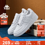 KAPPA卡帕男鞋板鞋男秋冬新款厚底小白鞋子男百搭休闲鞋情侣跑步运动鞋 鹭羽白 42