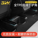 3W Auto-life适用特斯拉焕新ModelYL/3挡泥板车身门槛条踏板护角TPE后备箱防护 焕新ModelY座椅护角