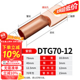 管压鼻DTG-16/5355070平方线耳铜鼻子紫铜镀锡接线端子 铜色DTG-70