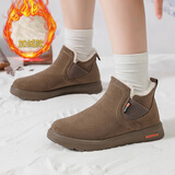 回力（Warrior）雪地靴女鞋冬加厚保暖棉鞋软底加绒工装鞋 WBN(JS)-0049 驼色 37