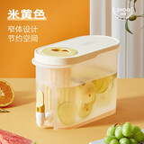 炊大皇冷水壶大容量夏日解暑冰箱储存带龙头冷水壶 黄色 3.9L