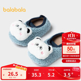 巴拉巴拉地板袜防滑点胶冬季加厚加绒婴幼儿保暖袜子学步不滑208424172204