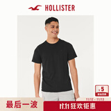 HOLLISTER小海鸥图案24夏情侣基础款短袖T恤男装女装324-4042 黑色 L (180/108A)
