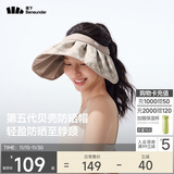 蕉下（beneunder）遮阳帽子防晒帽女防紫外线太阳帽贝壳空顶帽便携TS550杏米