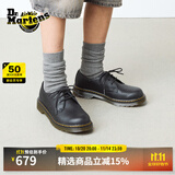 马丁博士（Dr.Martens）1461早秋舒适百搭通勤休闲入门款软皮黑色皮鞋单鞋 黑色 37