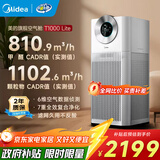 美的（Midea）森林家空气净化器深度分解除甲醛除菌除雾霾异味吸烟宠物净化器过敏源新风机 静音家用大空间 【星澈空气舱】KJ1000G-T1000 Lite