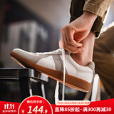 马登工装经典复古德训鞋男低帮休闲鞋潮流运动训练小白鞋平底男士板鞋 灰色 【通勤百搭/夏季阿甘男鞋】 43 (265mm) 男码