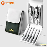 司顿（STONE）指甲刀平口指甲钳斜口甲沟修甲刀成人家用剪甲 银翼修甲修容9件套