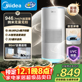 美的（Midea）【小蓝鲸PRO】无雾空气加湿器母婴级幼儿客厅大容量落地家用卧室静音抗菌小型喷雾雾化器1Y80 PRO