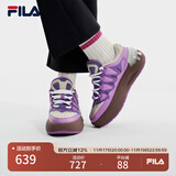 FILA 斐乐官方女鞋CARROT摩登板鞋萝卜鞋休闲厚底鞋子女 浅桑葚紫/香槟棕色 F12W411201IPA 35.5