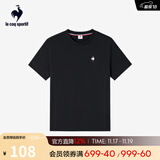 乐卡克法国公鸡夏季圆领短袖T恤 L242UECA0301 炫黑色-2 XL