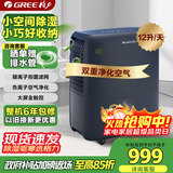 格力（GREE）【轻音小巧+空气净化】除湿机抽湿机家用12升/天除潮防霉负离子净化适用单间≤24㎡DH12ENA1A