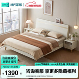 林氏家居床双人床1.5米高箱储物床现代简约榻榻米床收纳单人床家具JH4A 实木排骨架|白床+床垫 1800mm*2000mm