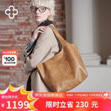 CASSILE明星同款卡思乐女包托特包植鞣牛皮大容量轻奢复古单肩包生日礼物