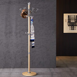 法兰思佳（FALANSIJIA）不锈钢落地挂衣架家用现代简约旋转水晶衣帽架家用轻奢风格单杆式 9002金色水晶球