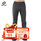 探拓（TECTOP）加绒保暖软壳裤男防风加厚徒步登山裤女户外运动裤子 男款深灰【加厚】 L