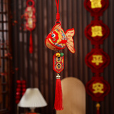 京唐中国风挂饰喜庆红色吉祥锦鲤鱼新年春节挂件入户门客厅背景墙乔迁