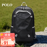 POLO双肩包男士可折叠旅行背包男15英寸电脑包徒步运动包户外骑行书包