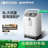 鱼跃(yuwell)8L升新国标医用大流量带雾化中重度缺氧制氧机8F-8W