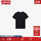 Levi's李维斯25新款情侣简约休闲时尚宽松LOGO印花短袖T恤 黑色 002U3-0001 L