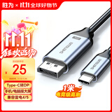 胜为Type-C转DP1.4线雷电4/5转换器USB-C转接头8K60/4K投屏苹果16笔记本电脑手机接显示器1米 ACD0010J