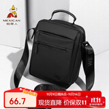 稻草人男士随身旅行休闲单肩斜挎包手机帆布背包骑行时尚通勤挂包大容量