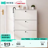 林氏家居林氏木业北欧白色家用门口薄玄关鞋柜储物简易大容量斗柜子JF1N 【荷花白】JF1N-A 组装