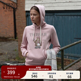 Teenie Weenie小熊秋冬装学院风蓝色T恤索罗娜加绒连帽卫衣套头衫 粉色 S (160)