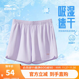 鸿星尔克短裤女夏季女裤运动时尚速干透气梭织短裤女户外运动裤三分裤子女