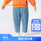 巴拉巴拉童装男童裤子简约日常儿童秋装小童宝宝长裤潮 牛仔浅蓝88101 130