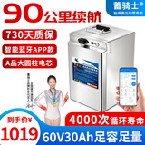 蓄骑士电动车锂电池60v三轮车电池电瓶车三元锂磷酸铁锂电动摩托车专用 铁锂60v30ah【双十二抢先购】
