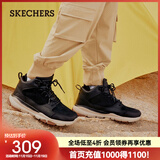 斯凯奇（Skechers）高帮男士工装靴保暖防寒马丁靴休闲鞋雪地增高男靴65731 黑色/BLK 41