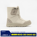 迪卡侬（DECATHLON）雪地鞋男女户外防水徒步东北雪地靴加厚保暖棉鞋SH100 米黄色 39