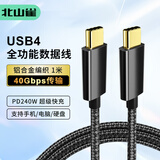 北山雀 全功能TYPE-C双头数据线兼容雷电4 USB4快充电线适用华为笔记本苹果iPhone15/16 1米 BSQ-CA01S