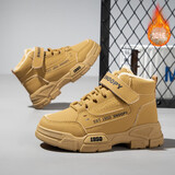 SNOOPY史努比童鞋男童马丁靴保暖二棉鞋冬季时尚短筒靴子2821棕色28