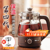 小熊（Bear）煮茶器蒸汽喷淋式养生壶加厚玻璃煮茶器黑茶办公室蒸茶器迷你电热烧水壶保温小型泡茶炉1L送礼礼物 ZCQ-A10X1保温喷淋式煮茶 1L