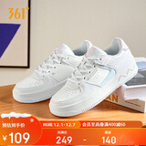 361°运动女鞋秋冬季学生复古厚底增高小白休闲板鞋子女682116601F-8