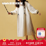 野兽派家居（tbh）哈利波特魔法永恒全棉刺绣长睡衣女士家居服睡裙秋  S