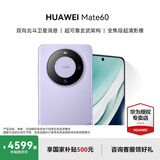 HUAWEI Mate 60 国家补贴500元 超可靠玄武架构 华为mate60鸿蒙智能手机 南糯紫 12G+1TB